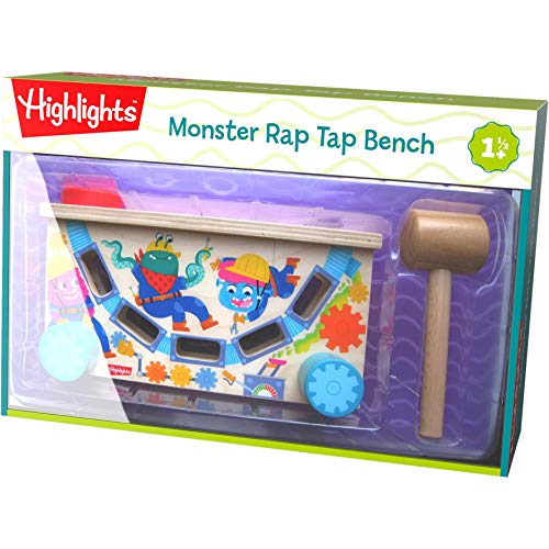 image for HABA Highlights Monster Tap Bench Hammering and Pounding Toy with Colo