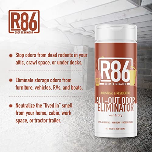 R86 Industrial AllOut Odor Eliminator, Removes Dead Animal Odor, Skunk