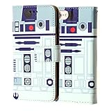 iPhone 7 Wallet Case, iPhone 7 Case,DURARMOR Star Wars R2D2 Astromech Droid Robot Premium PU Leather Wallet Case with ID Credit Card Cash Slots Flip Stand Wrist Strap Cover Carrying Case for iPhone 7