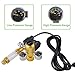 DoubleSun Hydroponics CO2 Regulator Made of Brass-Check Valve Fits Standard US Tanks and Flow Meter Adjusted Easily-Maintain CO2 Levels for Your Plants（Dual Guage））