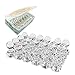 Yalis 24pcs Per Box Clear Acrylic Magnetic Map Pushpins - Perfect As Office, Whiteboard, Fridge, and Map Magnets