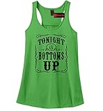 Comical Shirt Ladies Tonight Is Bottoms Up Country Music Beer Racerback