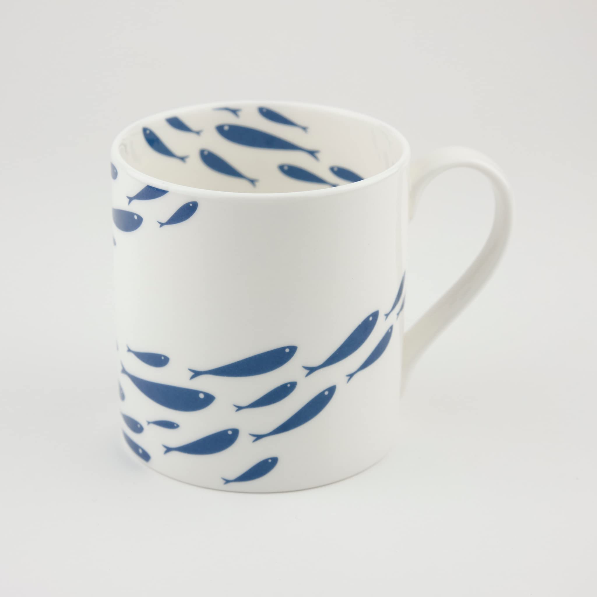 SeaKisses Fine Bone China Mug Shoal of Fish Coastal Design