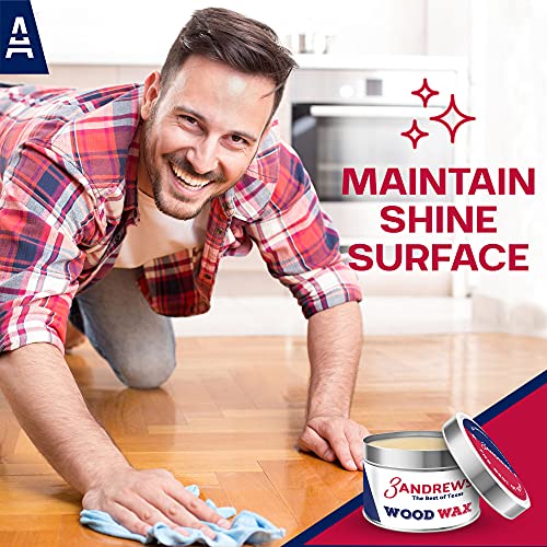 3 Andrews Natural Beeswax Wood Polish, Wood Floor Cleaner and