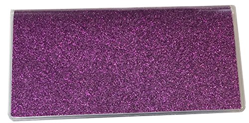 Glitter Sparkle Purple Vinyl Checkbook w/ Check Register Bling