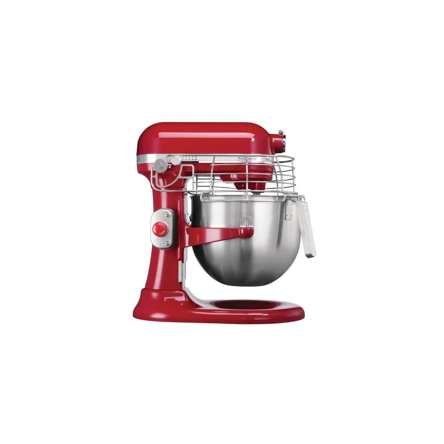 KitchenAid Professional 325 W Stand Mixer 6.9 Litre, Red, Ten Speed 40-200 rpm, Cake Mixer with Bowl - Includes Whisk, Beater and Dough Hook - 5KSM7990XBER, CB576