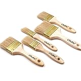 Ohuhu Premium Paint Brushes Set for Painting, Wax, Stains, Varnishes, Glues, and Gesso, 5 Pack