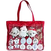 AlwaySky Ita Tote Bag Clear Window for Pins Shoulder Bag Handbag Bag DIY, Cosplay Stachel Tote