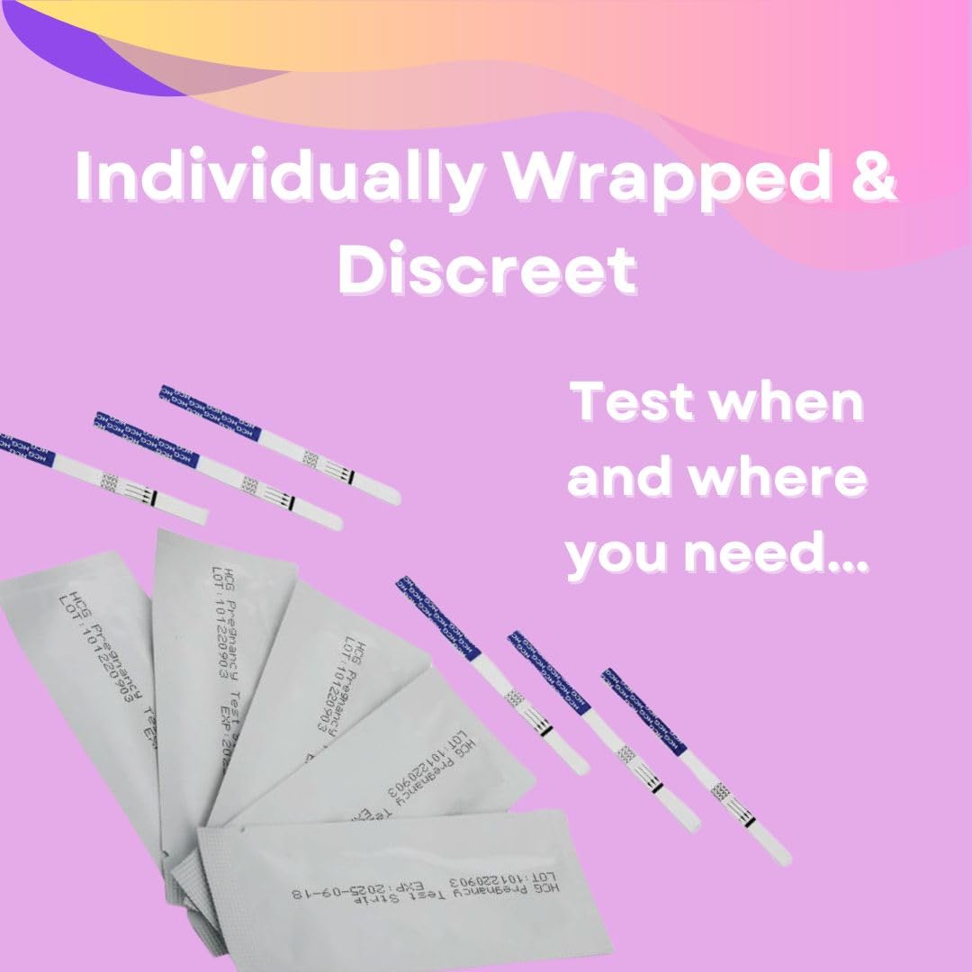 Rapid Detect HCG Pregnancy Test Strips (20 Count) Easy to Use, Home Pregnancy Test Strips, Indivdually Wrapped & Reliable