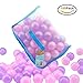 Lightaling 100pcs Pink & Purple Ocean Balls & Pit Balls Soft Plastic Phthalate & BPA Free Crush Proof - Reusable and Durable Storage Mesh Bag with Zipper