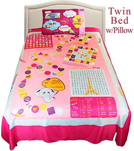 Playtime(TM) Interactive Twin Bed Sheet Set - Pink