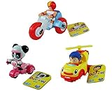 Noddy DreamWorks Toyland Detective - Set of All 3 Vehicles Revs Helicopter Car, Deltoid Trike and Pat-Pat Scooter