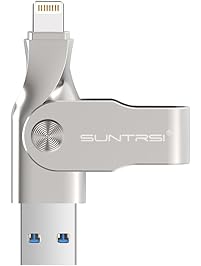 USB Flash Drive iPhone, Suntrsi High Speed Pen Drive usb3.0 Memory Stick iOS Flash Drive ipad/iPhone/PC(Silver 32G)