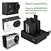 XCSOURCE 2X1100mAh Battery Rechargeable + USB Dual Battery Charger Action Camera Battery Compatible for SJ4000 SJ5000 SJ6000 SJ7000 SJ8000 SJ9000 SJCAM/VTin/DBPOWER camera etc.BC495