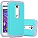 Moto G (3rd Gen) Case, LK [Shock Absorption] Hybrid Dual Layer Armor Defender Protective Case Cover for Motorola Moto G 3rd Generation 2015 (Teal)