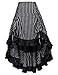 Black Victorian Renaissance Bustle Skirt Steampunk Pirate Skirt BP345-2 S