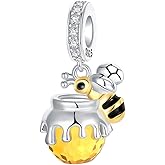 LUXILLA 925 Sterling Silver Charm Golden Family Tree Sparkling Cross Cute Dragon Charms Fits Bracelets Necklace Pendant Bead Jewelry Gift for Women Family Friends