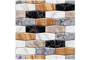 ACUDUDOMA 10-Sheet Peel and Stick Tile Backsplash Thicker Design Marble Tiles 12"x12" Stick on Backsplash Self Adhesive Backsplash for Kitchen, Bathroom Color Marble Black