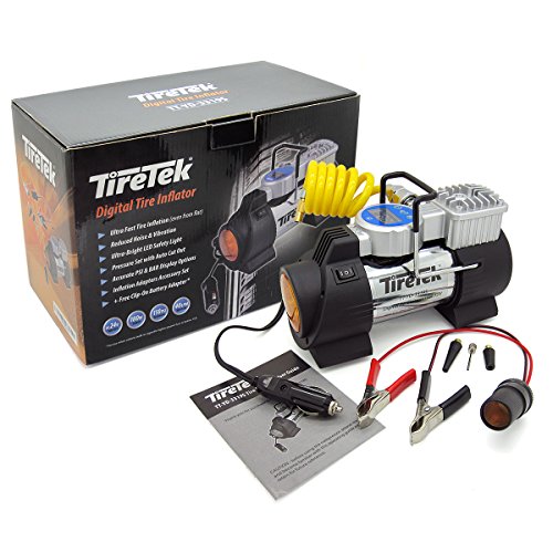 TireTek Power-Pro Portable Tire Inflator Pump - 12V Compressor 40LPM With Auto Cut Off - Thumbnail 3