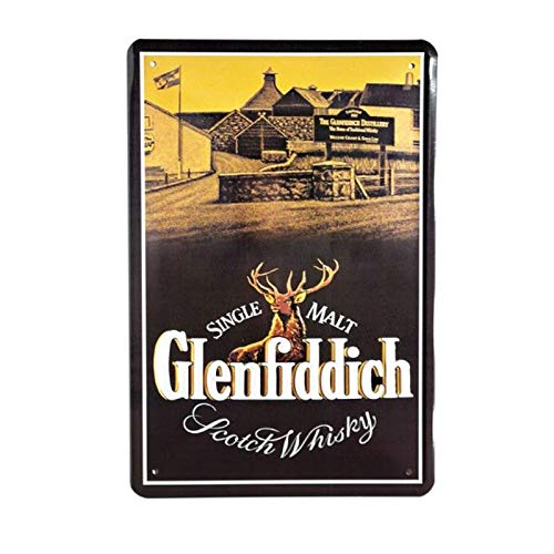 DOGT Captain Glenfiddich Scotch Whisky Advert Tin Sign Metal Sign TIN SIGN 7.8X11.8 INCH