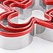 FASAKA 3pcs Gingerbread Man Cookie Cutters Set Gingerbread Boy Shape Mould with Red Environmental PVC