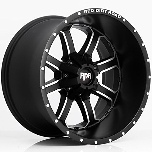 Red Dirt Road (RDR) RD01 Dirt 20x12 8x170 -44mm Black/Machined Wheel Rim