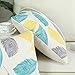 CaliTime Canvas Throw Pillow Cover Case for Couch Sofa Home Decoration Peacock Feathers 18 X 18 Inches Grey Yellow Turquoise