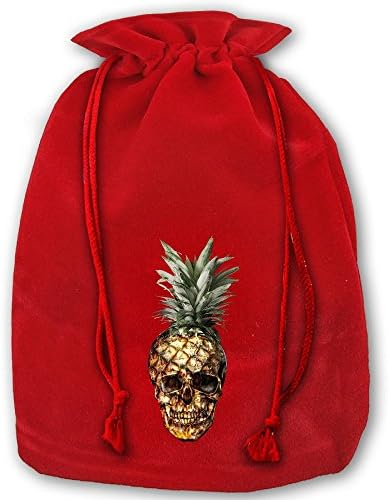 Drawstring Gift Bags Pineapple Skull Santa Pouch For Gifts Packaging Reusable Pouches