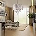 LightInTheBox Modern Drum Chandeliers with 4 Lights Pendant Light with Crystal Drops in Round Ceiling Light Fixture for Dining RoomBedroom Living Room