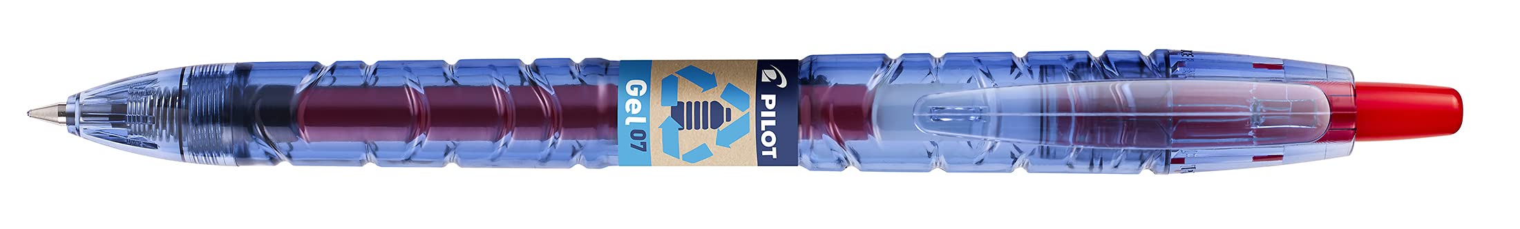 Pilot Begreen B2P Recycled Retractable Gel Rollerball 0.7 mm Tip (Box of 10) - Red