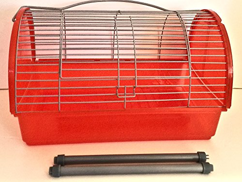 LARGE ORANGE TRAVEL CAGE FOR SMALL ANIMALS/SMALL BIRDS(12″ X7″ X7″)