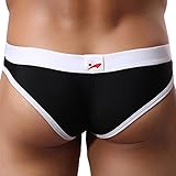 Binmer(TM)Sexy Mens Breathe Underwear Briefs Bulge Pouch Shorts Underpants (S, Black)