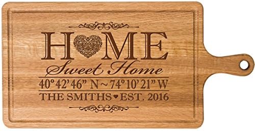 Personalized Cherry Cutting board Home Sweet Home Wedding Gift ideas for Him Her Couple Cheese Chopping Board established signs with dates by Dayspring Milestones