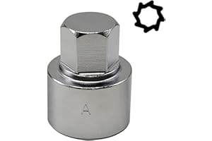 JEUCLEL 524 Wheel Locking Nut Key Compatible with VW VAG Volkswagen, (Socket OD 28mm - ID 25mm), Wheel Lock Nut Socket Adapte