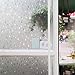 Fancy-fix Vinyl Staic Window Treatment Decorative Raindrop for Glass Non-Adhesive Privacy Window Films Roll Heat Control Anti Uv 17.7 Inches By 59 Inches