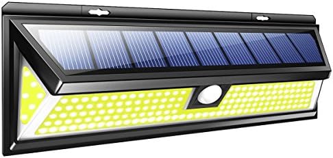 Solahomf Solar Motion Sensor Light Outdoor - 164 COB LED Solar Lights Outdoor - Motion Sensor Detective Wall Light, Solar powered Security Light for Coutryard, Garden, Garage, Shed, Patio
