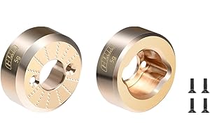 Brass Rear Hubs Weights 5g x 2Pcs for Axial 1:30 SCX30 Ford Bronco AXI-2048 / SCX30 Jeep Wrangler AXI-2261 Rock Crawler Upgra