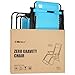 Ollieroo 2-Pack Blue Zero Gravity Lounge Chair with Pillow and Utility Tray Adjustable Folding Recliner Outdoor Patio Chair