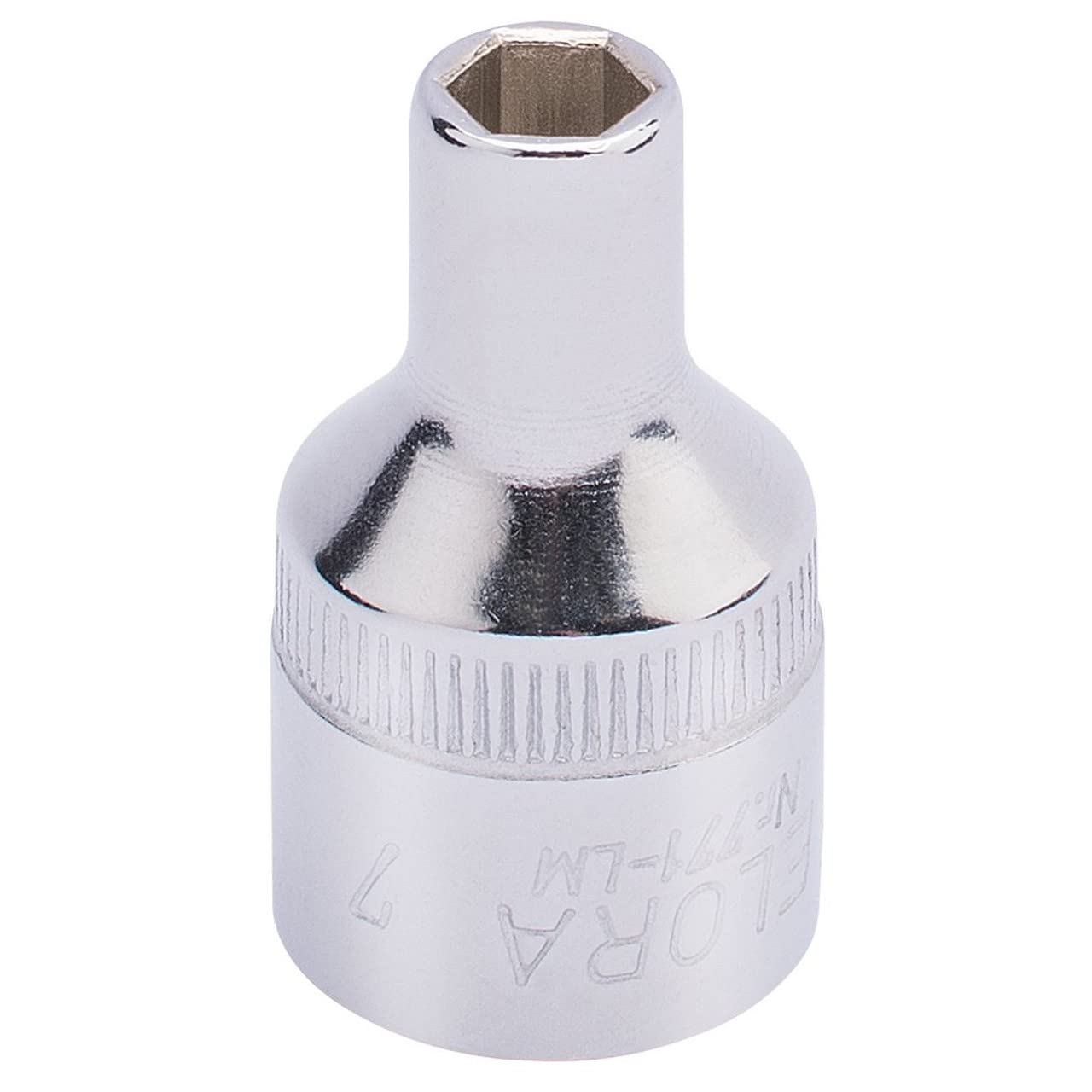 Draper 15296 Elora Hexagon Socket, 7mm Ø, 1/2" Square Drive — image 1