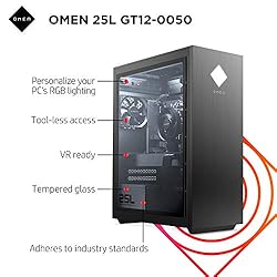 OMEN 25L Gaming Desktop PC, AMD Radeon RX 5700, AMD
