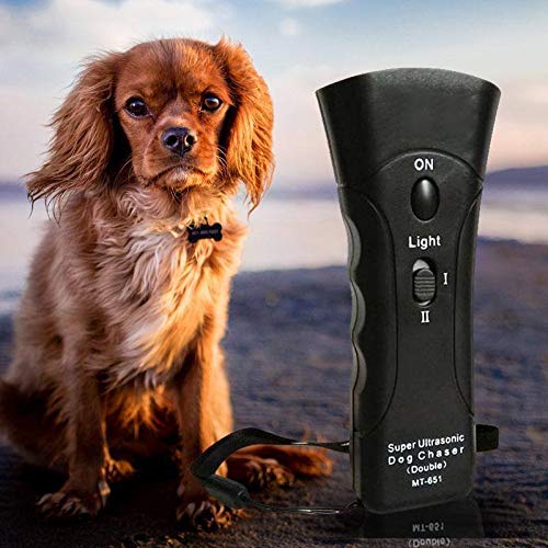 image for InooSky Anti Barking Handheld 3 in 1 Pet LED Ultrasonic Dog Trainer De