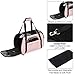 PETTOM Soft-Sided Pet Carrier for Dogs Collapsible Cats Travel Bag Under Seat Airline Approved Tote Fleece Pet Mats Included Escape Proof -M Pink