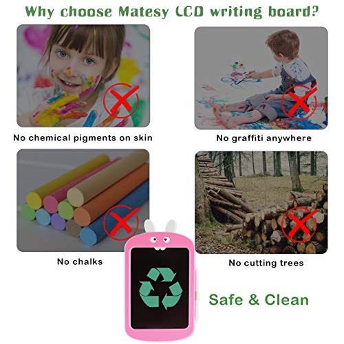 Matesy Kids Toys for 3 4 5 Year Old Girls Toys Age 3-5, LCD Drawing Tablet Writing Board Gifts for 3 5 Year Old Boys and Girls Birthday Gifts Age 3-5 Toddler Electronic Handwriting Board Drawing Pad - Thumbnail 4