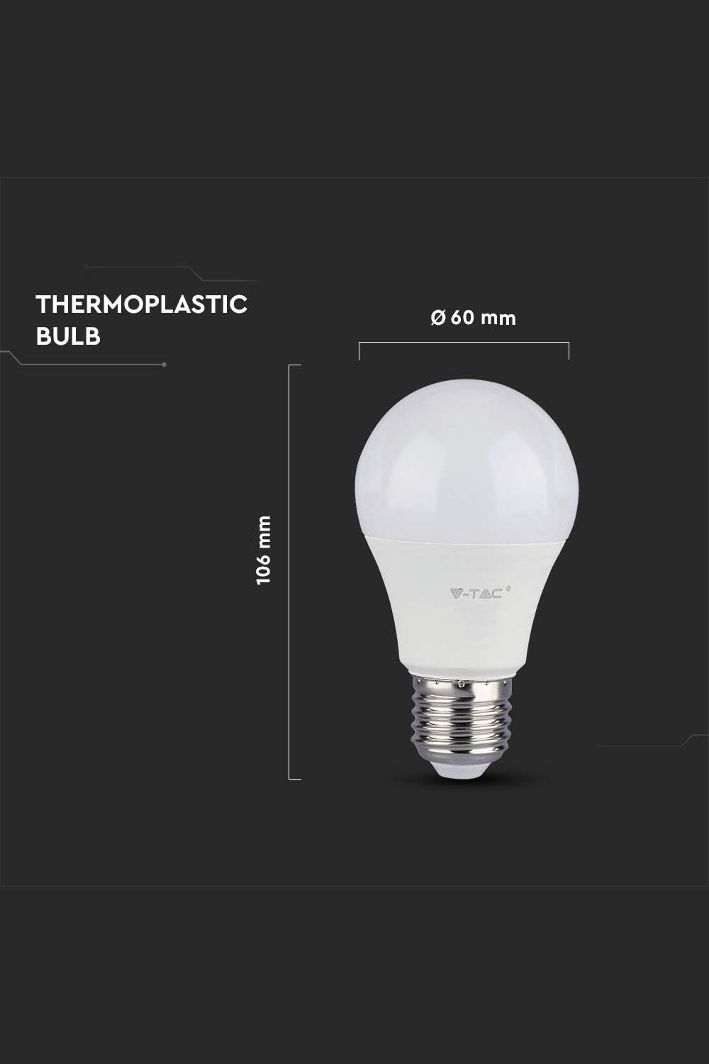 V-TAC 9W LED A58 Bulb, White, 5 Count (Pack of 1) - Image 5