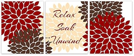 Handmade Products Posters Leaf Wreath Wash Soak Relax Bathroom Decor Wall Art
