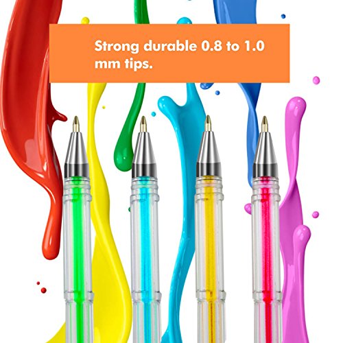 Soucolor Gel Pens 60 Value Set Fine Point Gel Ink Pens with 60