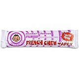 French Chew Taffy, Classic, Soft & Chewy Strawberry Candy, Made in the USA, Pack of 4