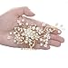 SWEETV Wedding Hair Comb Crystal Clip Pearl Hairpin Rhinestone Bridal Hair Accessories for Bride Bridesmaid, Gold