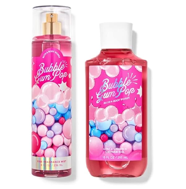 Bath and Body Works Bubble Gum Pop Gift Set Duo Includes Shower Gel