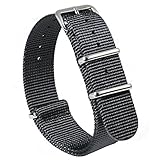 NATO Watch Bands Strap Canvas Fabric Nylon Watch Straps with Stainless Steel Buckle,Adebena Ballistic Replacement Watch Bands Width 20mm 22mm